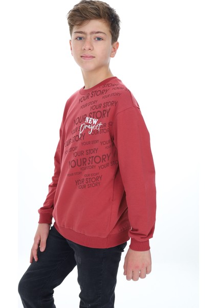 Erkek Çocuk Baskılı Sweatshirt