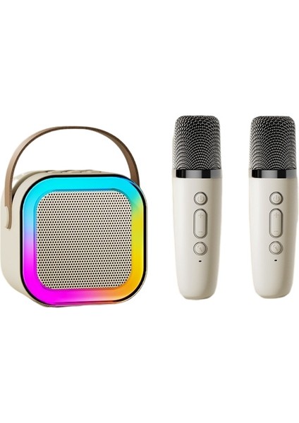 Çocuklar Için Kablosuz Mikrofonlu Taşınabilir Bluetooth Hoparlör Çocuklar Için Mini Karaoke Makinesi (Yurt Dışından)