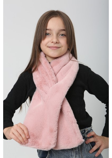 Çocuk Peluş Kaşkol Boyunluk Atkı Rkb-Ç-01 Pembe
