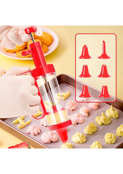 Pişirme, Şeffaf Krema Veya Krem ​​dekorasyon Için Kurabiye Pres Tabancası Seti, Kendin Yap Bisküvi Kurabiye Makinesi ve Dekorasyon Için Sprey Kurabiye Pres Kiti (Yurt Dışından) fiyatları