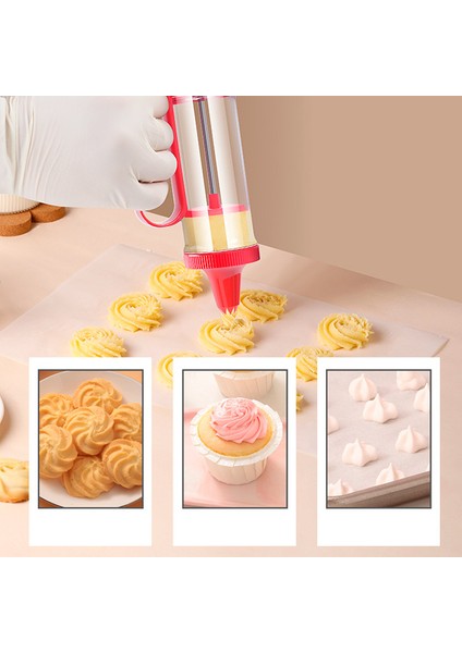 Pişirme, Şeffaf Krema Veya Krem ​​dekorasyon Için Kurabiye Pres Tabancası Seti, Kendin Yap Bisküvi Kurabiye Makinesi ve Dekorasyon Için Sprey Kurabiye Pres Kiti (Yurt Dışından) indirimleri