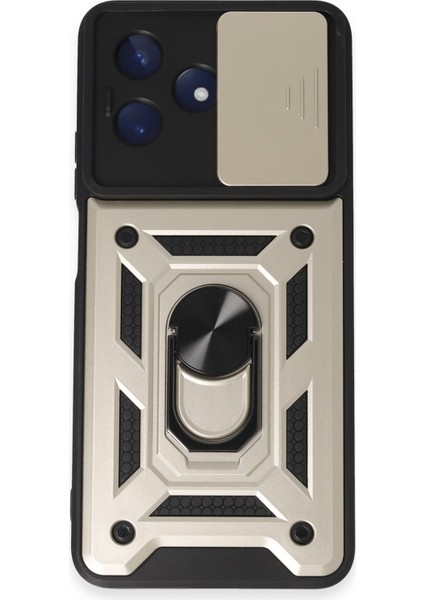 Realme C53 ile Uyumlu Kılıf Pars Lens Sürgülü Yüzüklü Standlı Korumalı Kılıf