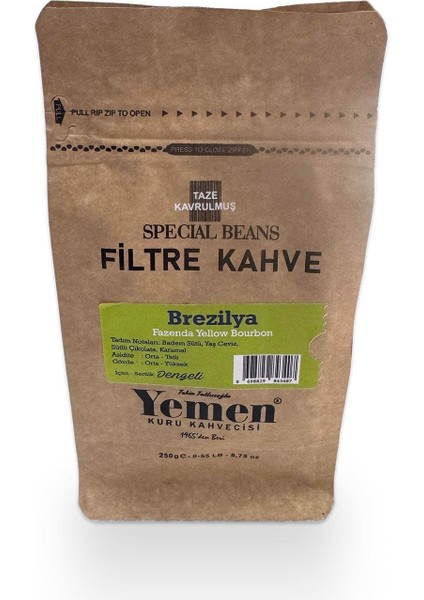 Brezilya Filtre Kahve 250 gr - Yemen Kuru Kahvecisi