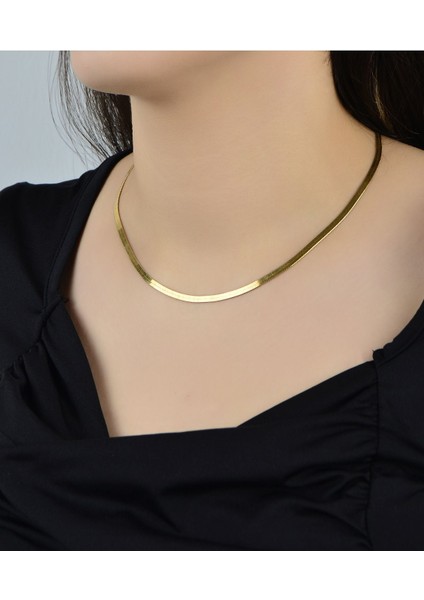 5.50 gr (Gram) I?talyan Ezme Zincir Kolye 14 Ayar Altın, 45 cm