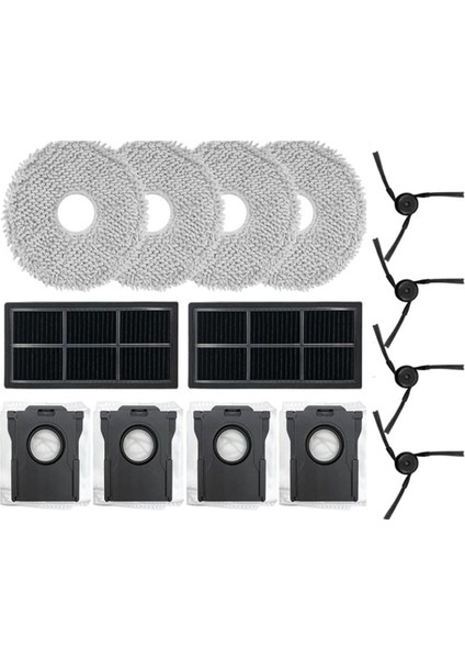 X40 Ultra / X40 Pro / S30 Robot Süpürge Için 14 Adet Parçaları Değiştirin Yan Fırça Filtresi Paspas Bezi Toz Torbası (Yurt Dışından)