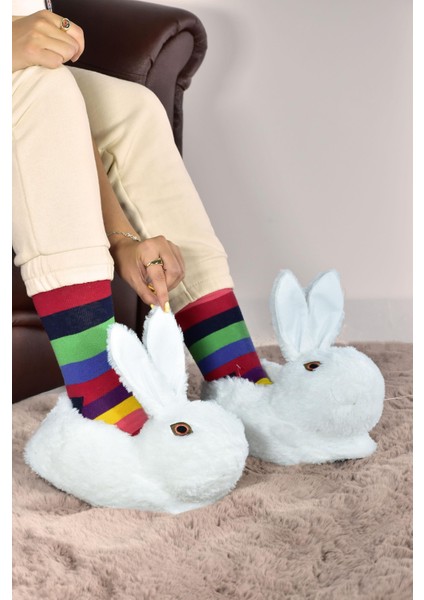 Tavşan Figürlü Peluş Ev Pandufu Unisex fiyatları