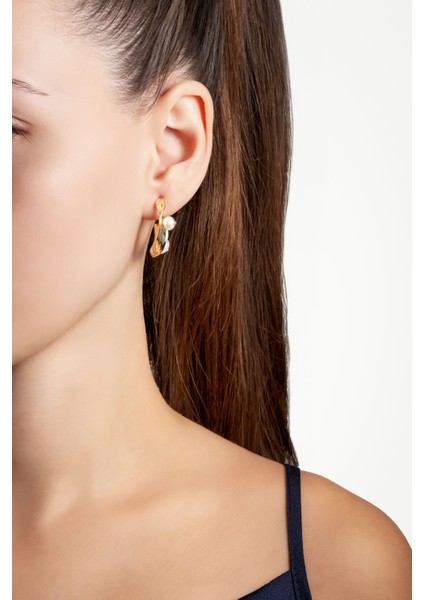 Inci Mirası 18 Ayar Sarı Altın Kaplama Gümüş Halka Küpe fiyatları