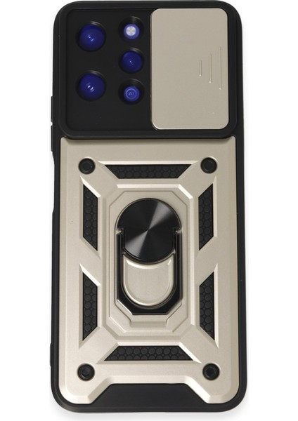 Xiaomi Redmi 12 ile Uyumlu Kılıf Pars Lens Sürgülü Yüzüklü Standlı Korumalı Kılıf