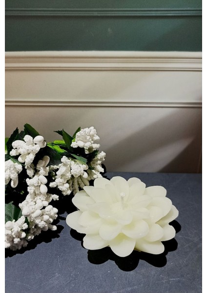 Tekno Trust 10 Adet Dekoratif Tasarım Mum Lotus Çiçeği (7x7 Cm)