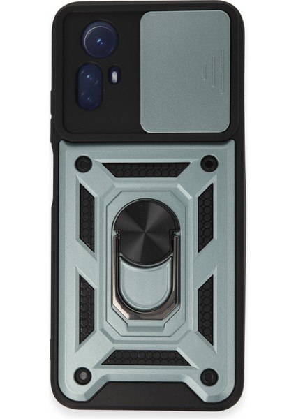 Xiaomi Redmi Note 12S ile Uyumlu Kılıf Pars Lens Sürgülü Yüzüklü Standlı Korumalı Kılıf