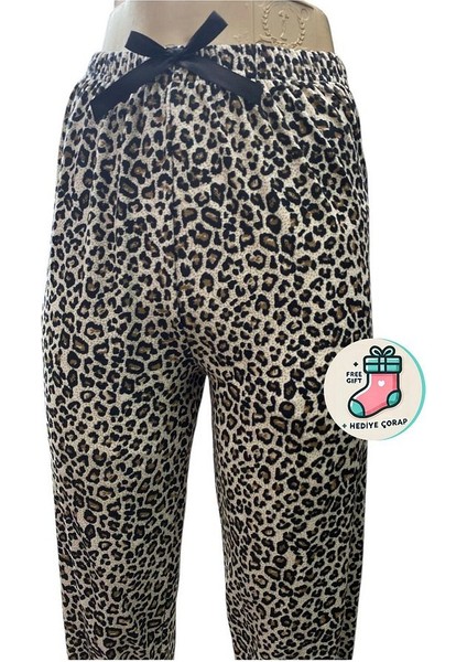 Lüx Unisex Mikro Süet Cepsiz Pijama Altı Tek Alt S9 - Çorap Hediyeli.