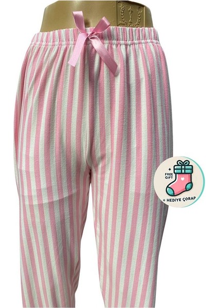 Lüx Unisex Mikro Süet Cepsiz Pijama Altı Tek Alt S3 - Çorap Hediyeli.