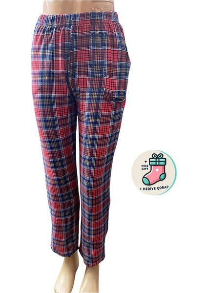Lüx Unisex Mikro Süet Cepli Pijama Altı Tek Alt Cs2 - Çorap Hediyeli.