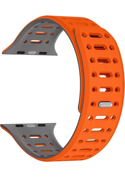 Watch 10 46MM KRD-124 Silikon Kordon Terletmeyen Delikli Strap Kayış