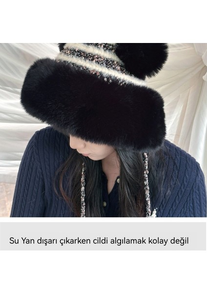 Sonbahar ve Kış Artı Kadife Kadın Örme Şapka (Yurt Dışından)