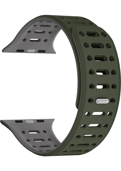 Watch 10 46MM Redclick KRD-124 Silikon Kordon Terletmeyen Delikli Strap Kayış