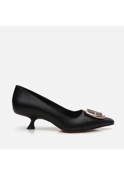 01AYH297880A100 Deri Siyah Kadın Stiletto
