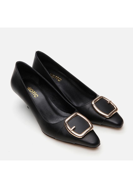 01AYH297880A100 Deri Siyah Kadın Stiletto