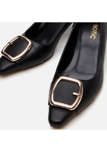 01AYH297880A100 Deri Siyah Kadın Stiletto