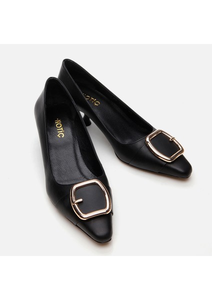 01AYH297880A100 Deri Siyah Kadın Stiletto