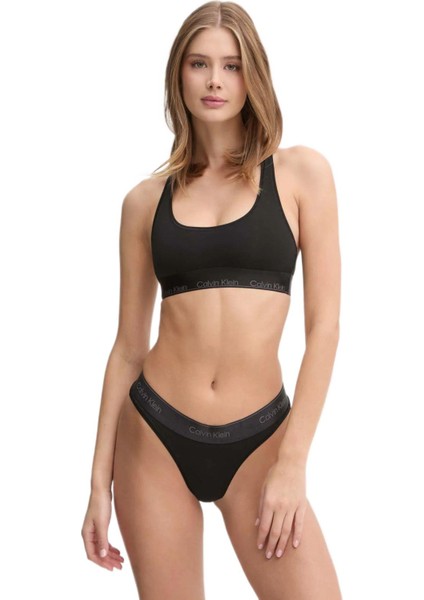 Kadın Siyah Bralet Tanga Set 000QF8000E