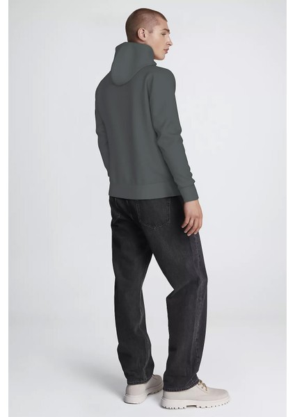 Erkek Kapüşonlu Sweatshirt - Gri