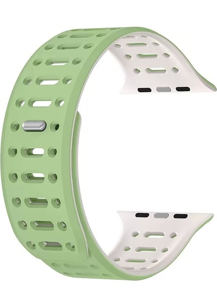 Apple Watch 7 45MM Redclick KRD-124 Silikon Kordon Terletmeyen Delikli Strap Kayış