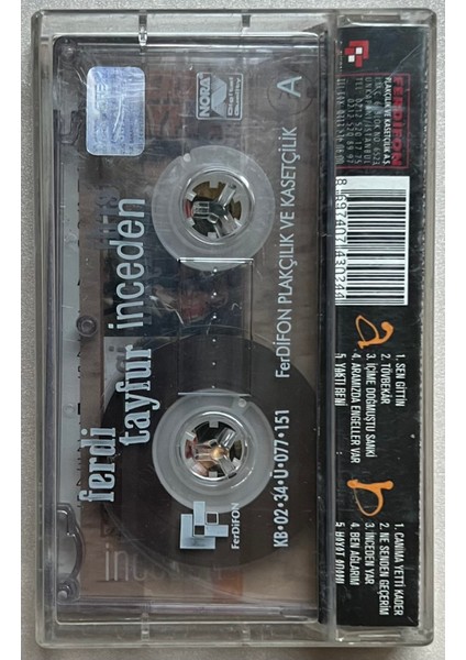 Ferdi Tayfur Inceden Kaset (Orjnal 2002 Dönem Baskı Kaset)