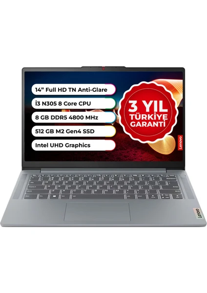 Ideapad Slim 3 Intel Core I3 N305 8 GB 512 GB SSD Freedos 14 Inç 82XA0046TX