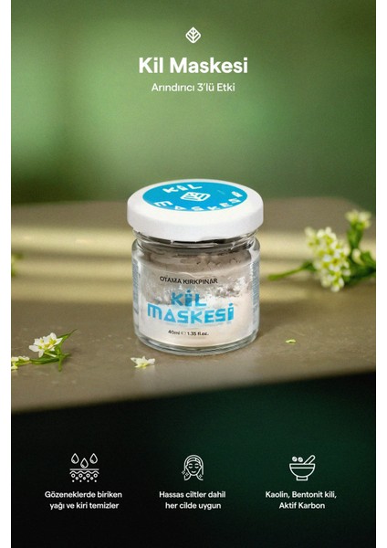 Doğal Arındırıcı Kil Maskesi- 40 Ml modelleri