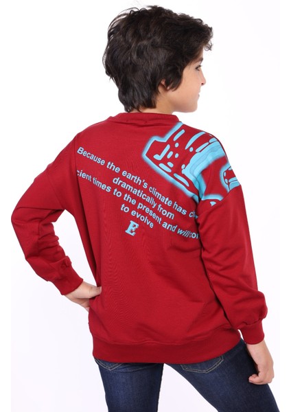 Erkek Çocuk E Harf Baskılı Sweatshirt fiyatları