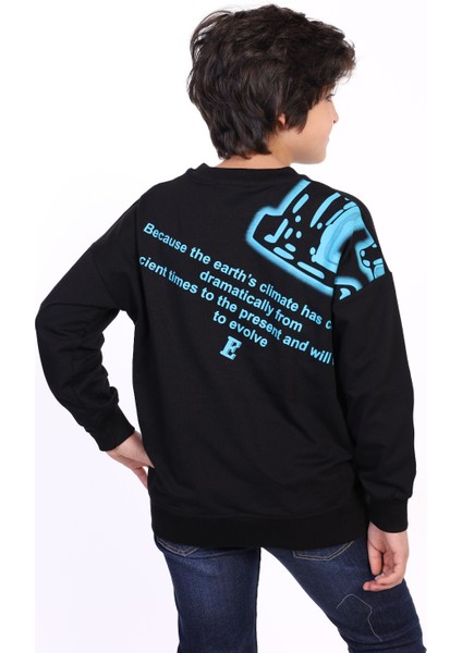 Erkek Çocuk E Harf Baskılı Sweatshirt fiyatları