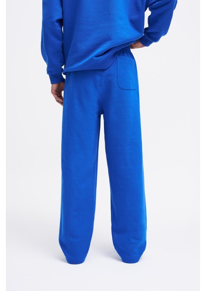 Erkek Basic Diagonal Baggy Açık Mavi Eşofman Altı