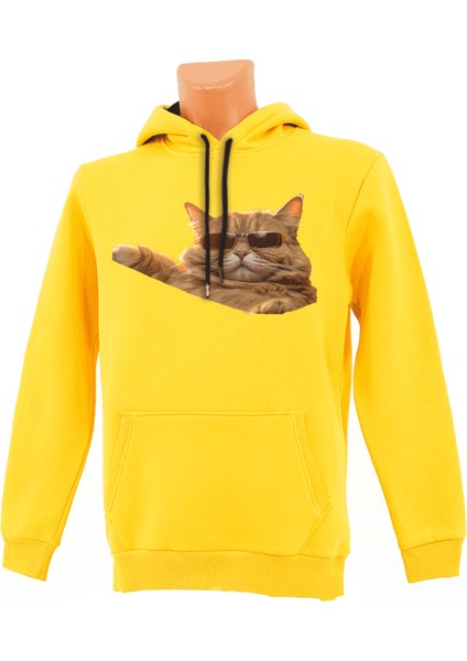Kedi Baskılı Sweatshirt
