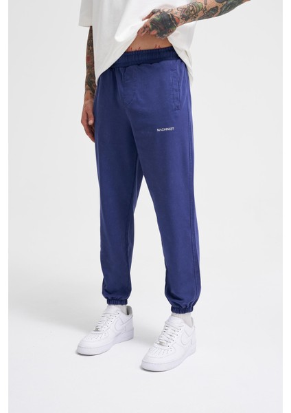 Erkek Luxury Basic Yıkamalı Jogger Eşofman Altı Mıdnıght Blue Cloudy fiyatları