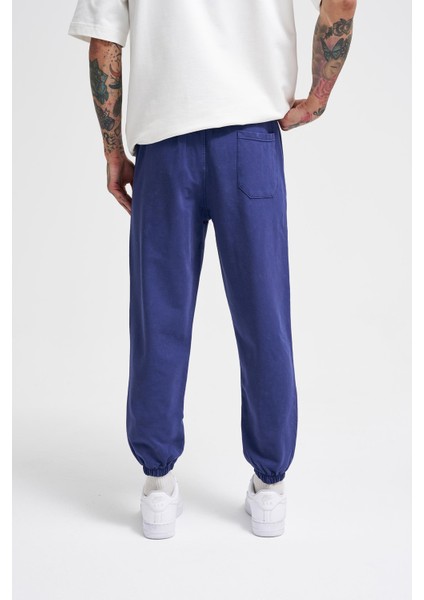 Erkek Luxury Basic Yıkamalı Jogger Eşofman Altı Mıdnıght Blue Cloudy indirimleri