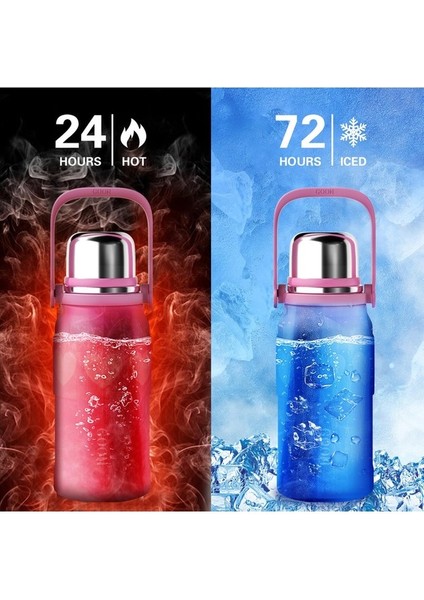 The 32 Oz Sıcak ve Soğuk Içecekler Için Su Şişeleri, Kapaklı 18/10 Paslanmaz Çelik Koyu Pembe (Yurt Dışından)