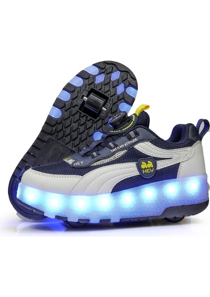 USB Şarjlı ve Aydınlatmalı Dış Mekan Led'li Çocuk Spor Ayakkabıları Kız ve Erkek (Yurt Dışından)