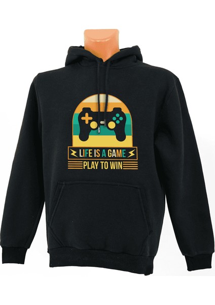 Game On,life On Baskılı Sweatshirt