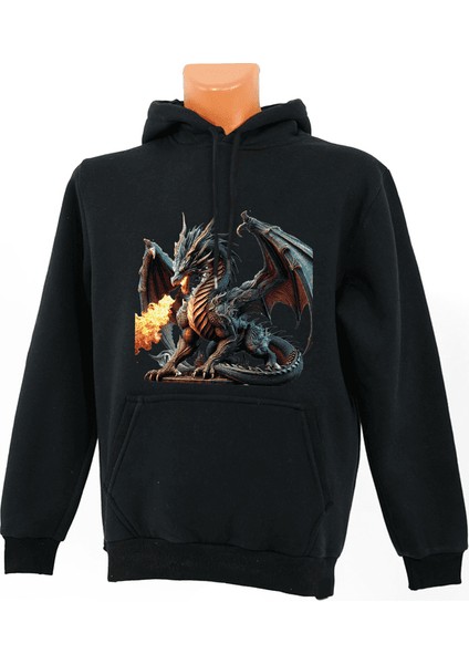 Ejderha Baskılı Sweatshirt