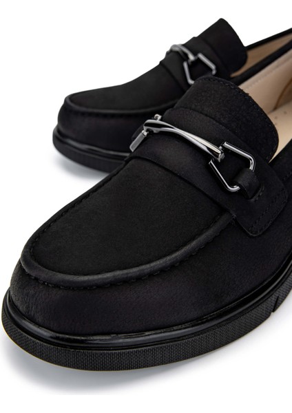 Kadın Deri Siyah Nubuk Loafer Ayakkabı 322 24073001 Bn Ayk SK24-25 Sıyah Nbk fırsatları