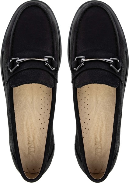 Kadın Deri Siyah Nubuk Loafer Ayakkabı 322 24073001 Bn Ayk SK24-25 Sıyah Nbk indirimleri