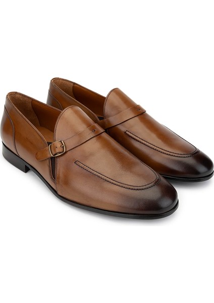 Erkek Deri Taba Loafer Ayakkabı 987 127 Erk Ayk SK24-25 Taba