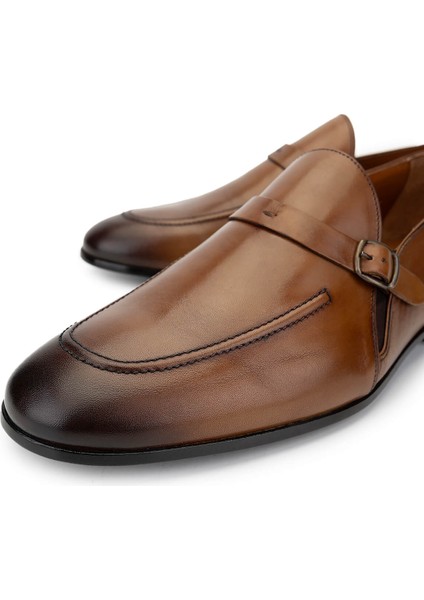 Erkek Deri Taba Loafer Ayakkabı 987 127 Erk Ayk SK24-25 Taba