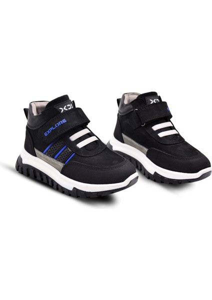 Explore Tek Cırtlı Deri Anatomik Erkek Çocuk Bot Siyah indirimleri