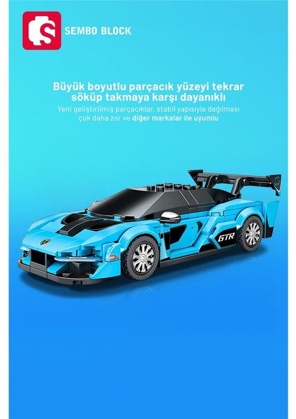 Sembo Block Famous Cars Senna 237 Parça Yapı Blokları LEGO ile Uyumlu (714006)