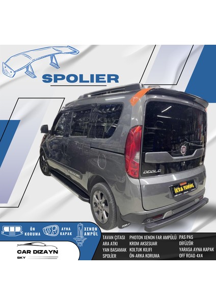 Car Dizayn Boyalı Spoiler 2010-2011-2012-2013-2014-2015-2016-2017-2018-2019-2020-2021-2022-2023-2024 Uyumludur