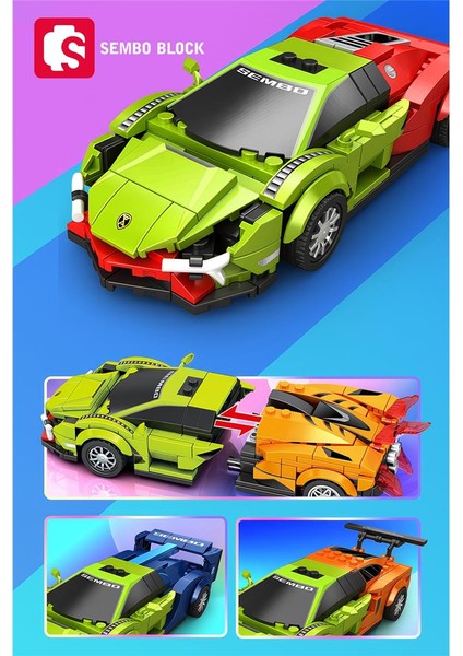 Sembo Block Famous Cars Apollo Evo 289 Parça Yapı Blokları LEGO ile Uyumlu (714004)