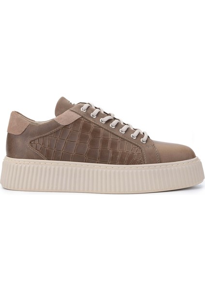 Erkek Hakiki Deri Vizon Sneakers & Spor Ayakkabı 352 21224 Erk Ayk SK24-25 Vizon