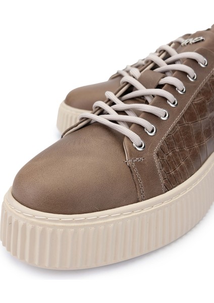 Erkek Hakiki Deri Vizon Sneakers & Spor Ayakkabı 352 21224 Erk Ayk SK24-25 Vizon modelleri